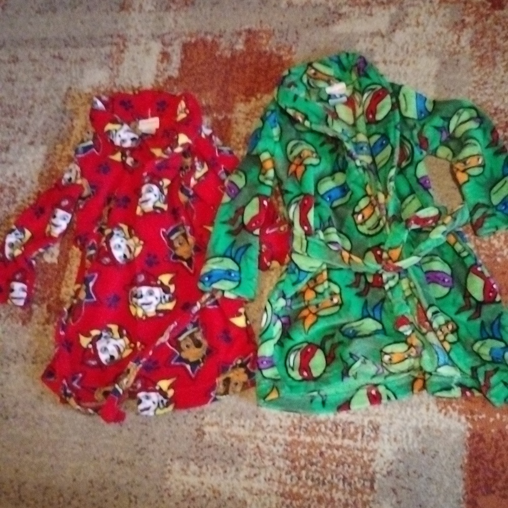 Toddler size 4-6 bath robes
